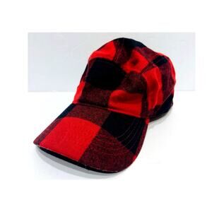 Vintage Pendleton Wool Hat Red Plaid Cap Large Hunter Lumberjack Ear Flaps